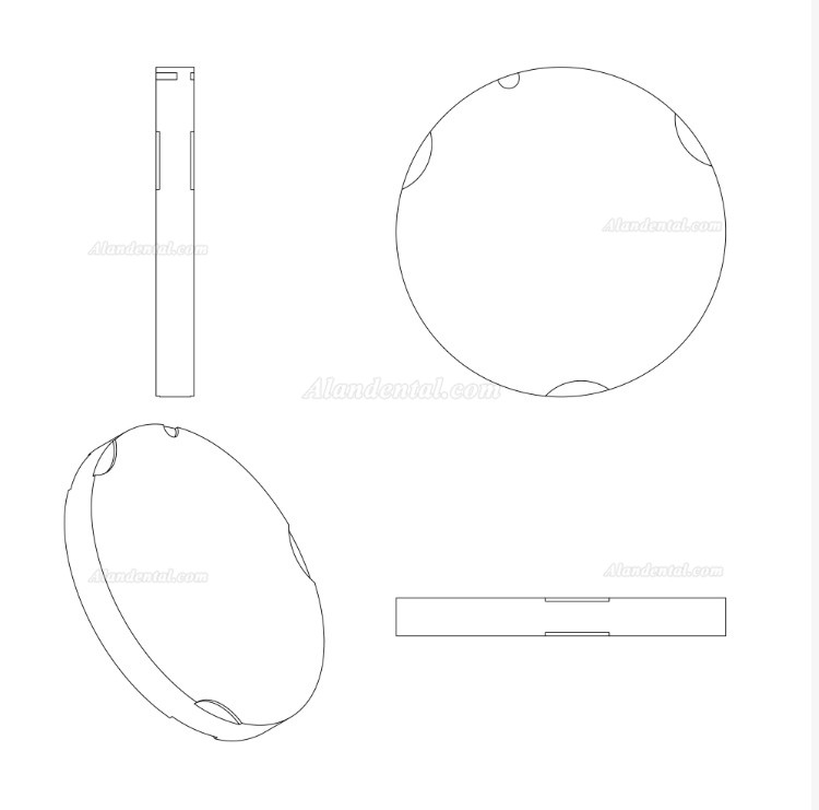 Kingch® 95*10-25mm ST/HT Dental Lab Zirconia Blank Compatible with Zirkon Zahn System System